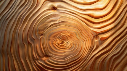 Poster - Wooden wall with visible growth rings on texture background