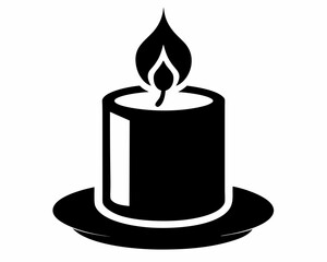 candle black silhouette icon