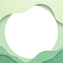 A green circle with a white background