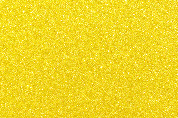 Wall Mural - Golden yellow glitter bokeh background. Photo can be used for New Year, Christmas and all celebration concepts.	
