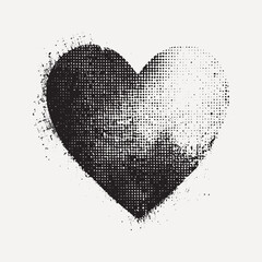 Poster - smalldesigncompany01_heart_shape_retro_photocopy_stipple_textur_22aa7b58-cfaf-4caa-ba9a-5be40ca6c540