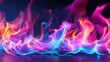© red_orange_stock - Blue and purple flames flicker and swirl against a dark backdrop, showcasing their vibrant colors and mesmerizing movement