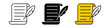 © Akhmad - pen and parchment paper icon set. writing sign symbol. trendy and modern design
