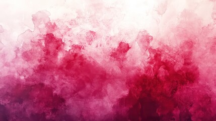 Poster - A painting of a red and white background with a pinkish hue. The painting is abstract and has a lot of texture