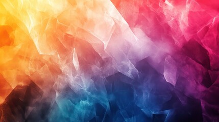 Poster - A colorful, abstract background with a blue and yellow stripe. The background is made up of different colors and shapes, giving it a dynamic and energetic feel