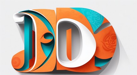 Wall Mural - Create an artistic vector illustration of the capital letter 