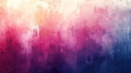 Wall Mural - A colorful painting with a blue and pink background. The painting is abstract and has a lot of texture