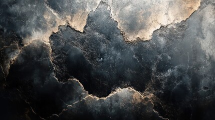 Poster - A dark sky with a few clouds and a few stars
