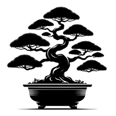 Wall Mural - tree nature vector illustration bonsai.