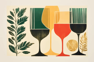 Poster - rawpixel_office_46_gold_red_green_tone_wine_glass_festive_scene_2a8946a4-3057-4ed0-869f-c33f38b974b1-j