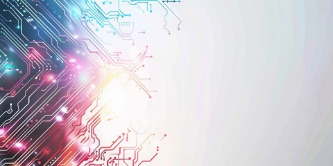Poster - hi tech background for a web banner, white background