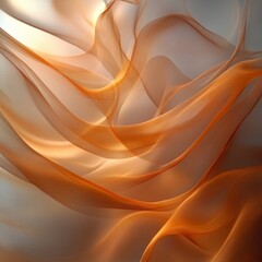 Canvas Print - Orange Sheer Fabric