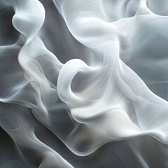 Canvas Print - White Fabric Swirls