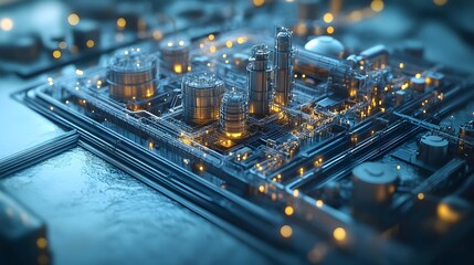 Leinwandbilder - Innovative Water Management System Utilizing Sustainable Infrastructure and Technology
