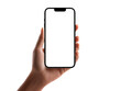 © Thak Pixel - hand holding smartphone iphone isolated background