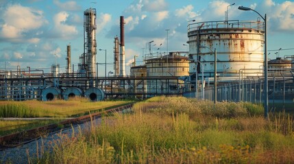 tank farm at a texas chemical plant