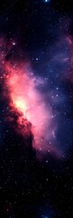 Wall Mural - A deep space gradient background fading from dark blue to rich purple with subtle starlike speckles evoking the vastness of outer space and a sense of mystery