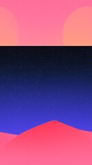 Wall Mural - A deep space gradient background fading from dark blue to rich purple with subtle starlike speckles evoking the vastness of outer space and a sense of mystery