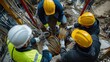 © Narongsag - Workers installing cables in a trench