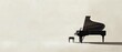 © thien - Elegant Grand Piano in Minimalist Setting with Copy Space for Typography
