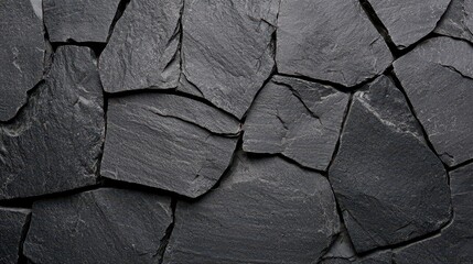 Sticker - Black Slate Stone Wall Texture Background