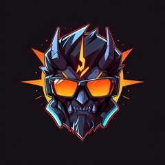 Wall Mural - Digital Demon with Sunglasses