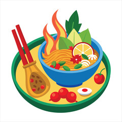 Wall Mural - Thai Food Vector Illustration art