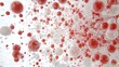 © Narongsag - Abstract Red and White Spheres Floating in Liquid