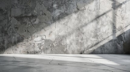 Wall Mural - Textured gray and white wall background with concrete surface and wallpaper design