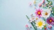 © Harjo - Spring floral composition made of fresh colorful flowers on light pastel background. Festive flower concept with very beautiful copy space