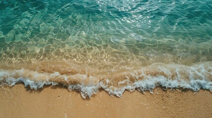 Wall Mural - Millions of sand: A small wave on a clear beach as wallpaper.