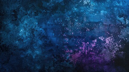 Canvas Print - Dark background with blue and purple hues on a grainy texture