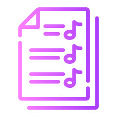 Sticker - music sheet