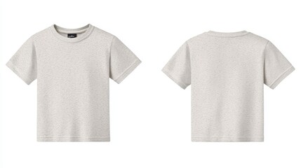 Blank Grey T Shirt Mockup   Front and Back View