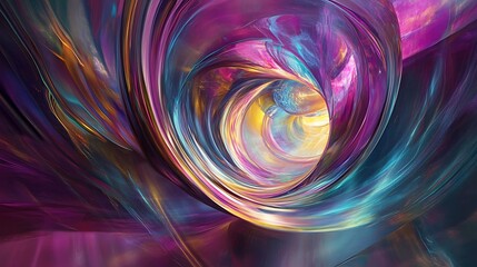 Wall Mural - Abstract Swirling Pattern in Vibrant Colors