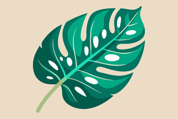 Poster - Illustration of the monstera sheet