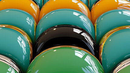 Aufkleber - Abstract vibrant colors and metallic elements flow in smooth curves, creating a modern, elegant design.