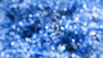 Wall Mural - Soft focus blue Abstract bokeh background Glittering aesthetic textured pattern