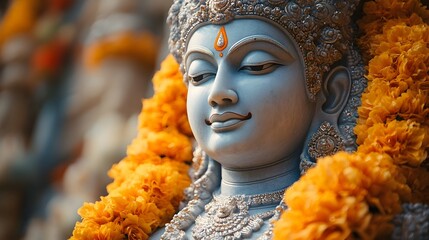 Ornate Brahma Statue at the Iconic Erawan Shrine in Bangkok