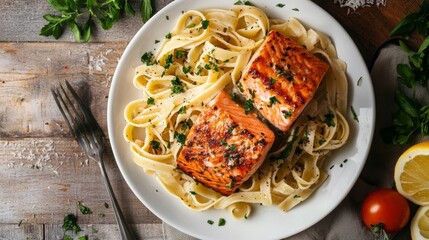 Salmon pasta