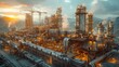 © Artefakintel - industrial oil and gas company harbour factory industry crane construction fuel futuristic pipe building chemical energy steel technology building manufacturing