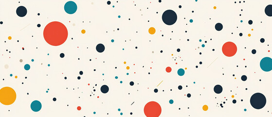 Wall Mural - A colorful background with red, yellow, and blue dots