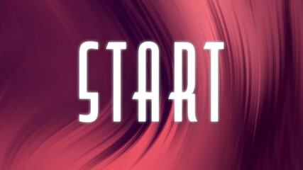 Sticker - Animation of start text over red background