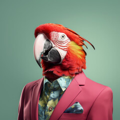 Fashionable parrot