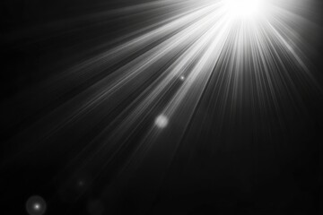 Sun Light Overlay. Sun rays overlay. Sun rays light isolated on black background, overlay design. transparent sunlight special lens light effect. abstract lens flare light over black background , ai