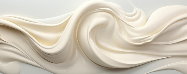 Wall Mural - Elegant Creamy Silk Waves Abstract Background