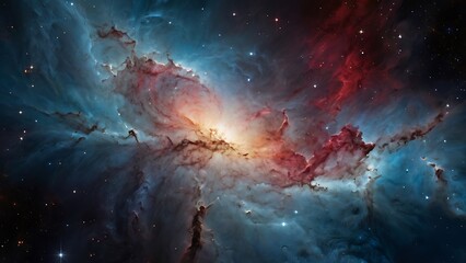 abstract illustration background digital artwork of a cosmic scene, showcasing a vibrant and colorfu