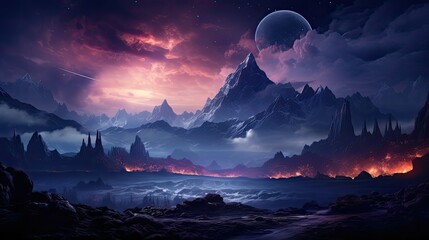 Wall Mural - cosmic nebula background sky cloud breathtaking view milky way with vibrant a space star universe astronomy science fantasy astral mystery