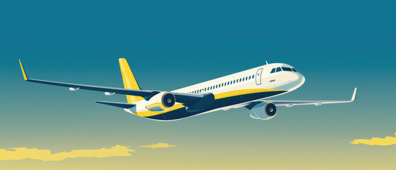 Serene Sky Journey: An Illustration of Flight