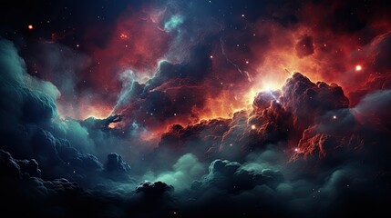 Wall Mural - cosmic nebula background sky cloud breathtaking view milky way with vibrant a space star universe astronomy science fantasy astral mystery